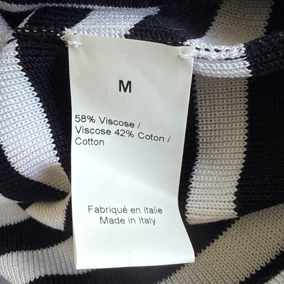 $755🔥Sonia Rykiel Paris Striped Dress Size M Long Sleeve Knee Length NWT - Picture 10 of 10